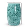Baxton Studio Lavinia ModernTeal Finished Metal Outdoor Side Table 193-12110-ZORO